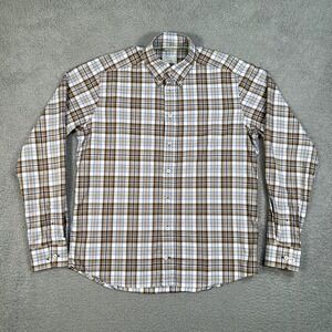 Eton Shirt Mens Large Brown Plaid Trunk Club Exclusive Casual Preppy Button Down